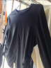 對白【AN大碼系列】四季可穿設計感開(kāi)叉長(cháng)袖T恤秋季胖mm顯瘦正肩上衣 靜謐黑 XL 建議體重135-145 曬單實(shí)拍圖