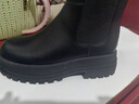 他她（TATA）英倫厚底騎士靴女靴顯瘦長(cháng)筒靴高筒靴冬新款GJX01DG4 黑色 38 曬單實(shí)拍圖