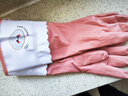 恒耐達丁腈洗碗手套女秋冬季加絨加厚廚房耐用型加長(cháng)款擋水條洗衣服防滑 粉+綠+米白·升級擋水條加長(cháng)加絨加厚【3雙裝】 曬單實(shí)拍圖