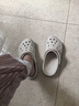 卡駱馳（CROCS）洞洞鞋貝雅卡駱班輕便耐磨一腳蹬休閑鞋|205089 冬日白/彩色-1LI 37 /38(230mm) 曬單實(shí)拍圖