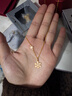 周大福閃閃雪花吊墜黃金項鏈女(工費:420計價(jià))EOF553 新年禮物 40cm 足金 約4.05g 曬單實(shí)拍圖