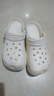 名創(chuàng  )優(yōu)品（MINISO）洞洞鞋男女夏季外穿沙灘涼鞋防滑厚底踩屎感包頭涼拖鞋白色40-41 曬單實(shí)拍圖