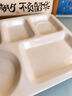 廚萬雅密胺快餐盤圓形六格仿瓷打餐盤商用工廠學(xué)校飯?zhí)貌捅P餐具餐盒 曬單實拍圖