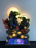 清淼假山流水噴泉養魚(yú)缸辦公室酒店客廳陽(yáng)臺花園裝飾送禮家居落地擺件 25188小號帶魚(yú)缸：長(cháng)92寬33高155厘米 曬單實(shí)拍圖