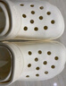 名創(chuàng  )優(yōu)品（MINISO）洞洞鞋男女夏季外穿沙灘涼鞋防滑厚底踩屎感包頭涼拖鞋骨白40-41 曬單實(shí)拍圖