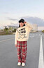 moonkids女童冬季加絨褲子2025新款兒童新年紅色加厚闊腿褲女大童過(guò)年長(zhǎng)褲 15190紅色格子【加絨褲】 140 cm 曬單實(shí)拍圖
