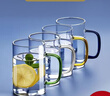 青蘋果耐熱玻璃水杯465ml四只 四色把手玻璃杯 圍爐煮茶杯牛奶杯 曬單實(shí)拍圖