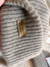 玖慕（JIUMU）純羊絨帽子女秋冬季保暖毛線(xiàn)帽女士針織帽冬天護耳防寒帽冬帽 曬單實(shí)拍圖
