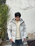 喜馬拉雅冰雪鵝絨-絨布鵝絨服 高山徒步戶(hù)外多功能抗寒防風(fēng)潑水高蓬羽絨服 冰河銀 M 曬單實(shí)拍圖