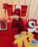 G.duck新生嬰兒衣服開(kāi)春外出服男寶寶春裝針織連體衣嬰幼兒毛衣嬰童哈衣 紅色寶寶單層爬服 73cm (建議14-17斤) 曬單實(shí)拍圖