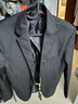 羅蒙男士西服套裝商務(wù)職業(yè)正裝小西裝結婚新郎上班春秋季修身外套 黑色（單件西服） L 曬單實(shí)拍圖