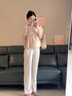 婧麒孕婦褲子春夏2025新款外穿低腰闊腿長(cháng)褲不勒肚子薄款孕婦秋裝 杏色【親膚透氣 不勒肚子】 L 曬單實(shí)拍圖