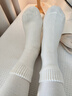 頂瓜瓜羊拉絨襪子女秋冬中筒襪7A抗菌防臭加絨加厚月子睡眠保暖雪地襪 曬單實(shí)拍圖