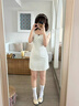 瑜尚臻品仙女風(fēng)粗跟女單鞋2025新款氣質(zhì)風(fēng)配裙子瑪麗珍鞋蝴蝶結春夏女皮鞋 粗跟瑪麗珍【米白色37】 曬單實(shí)拍圖