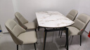 顧家家居（KUKA）現代簡(jiǎn)約巖板餐桌椅組合家用飯桌DS7177T 單桌+折耳灰椅*4 曬單實(shí)拍圖
