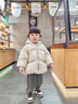 G.DUCKKIDS小黃鴨兒童男女童羽絨服25新款韓版連帽寶寶冬裝加厚連帽棉衣外套 黑色(智純色耳朵款) 90 碼建議身高80-90cm 曬單實(shí)拍圖