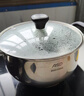 愛(ài)仕達（ASD）湯鍋304不銹鋼蒸湯鍋 燉煮鍋復底小湯鍋22CM燃氣電磁爐通用奶鍋B1 曬單實(shí)拍圖