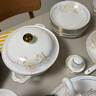 漢茗中式風(fēng)景德鎮骨瓷碗盤(pán)餐具整套家用高級感陶瓷碗碟筷套裝喬遷禮物 升級款60件套丨配高檔錦盒 曬單實(shí)拍圖