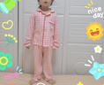 巴帝巴帝秋冬款嬰幼兒童純棉家居服套裝睡衣男女寶寶空調服 格子小兔 130 曬單實(shí)拍圖