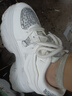 百麗弋沅水鉆銀色老爹鞋女內增高小個(gè)子2025年春秋百搭松糕厚底運動(dòng)休閑鞋 白色 36 (230mm) 曬單實(shí)拍圖