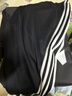 阿迪達斯 （adidas）長(cháng)褲男秋季寬松透氣直筒褲跑步運動(dòng)防風(fēng)休閑褲 黑白 M 曬單實(shí)拍圖