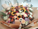 愛(ài)里鮮花同城速遞巨型花束玫瑰花向日葵花束生日鮮花送女友送閨蜜禮物 向日葵香檳玫瑰配桔梗橙芭比混搭大花束 曬單實(shí)拍圖