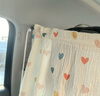 范爺家汽車(chē)遮陽(yáng)簾后排隔斷簾中間軌道式側窗簾嵌入式夏季防曬遮光簾 雙層紗彩色愛(ài)心 后排隔簾 曬單實(shí)拍圖