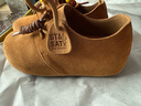 星期六內增高勃肯鞋女2025秋冬新款厚底復古真皮休閑單鞋 棕色35 曬單實(shí)拍圖