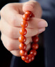 拉韞翡音天然南紅手串紅色手鏈女瑪瑙玉石柿子紅滿(mǎn)肉收藏級珊瑚火焰紋補火 【6mm】14-15cm手圍 曬單實(shí)拍圖