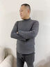 貓人可外穿寬松保暖上衣秋男士半高領(lǐng)發(fā)熱打底衫立領(lǐng)中領(lǐng)衛衣長(cháng)袖T恤 深駝花 2XL 【推薦體重：150-170斤】 曬單實(shí)拍圖