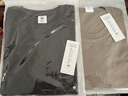 戰浩【2件】純棉長(cháng)袖T恤男春秋圓領(lǐng)純色中青年寬松大碼打底衫重磅秋衣 卡其色+鐵灰色 XL 建議【135-150斤】 曬單實(shí)拍圖