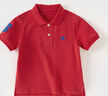 戴維貝拉（DAVE＆BELLA）男童短袖t恤洋氣中大童POLO衫運動(dòng)寶寶上衣夏季新款兒童衣服 中國紅【現貨】DB2240619 150 cm（建議身高140-150cm） 曬單實(shí)拍圖