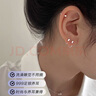 栢啟歆有質(zhì)檢999純銀耳釘養(yǎng)耳洞耳環(huán)耳圈女睡覺不用摘免摘耳骨釘耳勾男 方塊耳鉤【999通體純銀】 曬單實拍圖