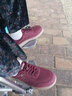 足力健老人鞋冬季女鞋軟底板鞋旅游鞋休閑鞋子平底鞋女 6228K酒紅38 曬單實(shí)拍圖