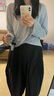 UR2025秋季新款女裝慵懶休閑風(fēng)綁帶超寬松長袖T恤UWB450049 曬單實(shí)拍圖