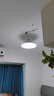美的（Midea）風(fēng)扇燈餐廳吊扇燈led臥室燈隱形扇葉遙控三防燈具熟睡風(fēng)包安裝 曬單實(shí)拍圖