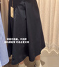 無印良品（MUJI） 女式橫豎彈力起毛寬擺裙長(zhǎng)半身裙裙子25年秋季新品 BE1XXC5A 黑色 S (155/62A) 曬單實(shí)拍圖