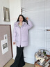 波司登（BOSIDENG）冬季羽絨服女中長(cháng)款脫卸帽大毛領(lǐng)90絨保暖外套B250245268 風(fēng)鈴淡紫6453 XS 155/80A 體重約110以?xún)?曬單實(shí)拍圖