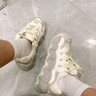 斐樂(lè )（FILA） 可頌面包鞋運動(dòng)鞋女休閑鞋老爹鞋厚底鞋子 豆腐白/燕麥色-TO 38 曬單實(shí)拍圖