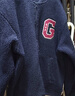 GAP男女裝2025秋季新款大G字母仿羊羔絨寬松夾克開(kāi)衫衛衣787408 海軍藍 L (175/96A)亞洲尺碼 曬單實(shí)拍圖