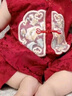 G.DUCKKIDS小黃鴨嬰兒套裝夏季男寶寶抓周衣服女唐裝滿(mǎn)月周歲百天百日宴禮服 紅色2 90 尺碼1~2歲【 80-90cm】 曬單實(shí)拍圖