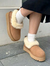 UGG【雙11搶先購】秋季新款女士厚底懶人毛毛鞋 1166733CHE|栗色37 曬單實(shí)拍圖