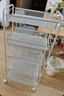 京東京造 廚房置物架 落地收納柜調料餐邊碗櫥柜儲物蔬菜小推車(chē) 白色 5層 曬單實(shí)拍圖
