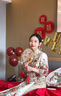 中式婚慶蠶絲被冬被春秋大紅色喜被子被芯空調被結婚陪嫁新婚婚被 中國紅-貢緞提花 200cm*230cm （6斤）【春秋被】 曬單實(shí)拍圖