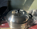 蘇泊爾SUPOR 好幫手304不銹鋼雙層復底32cm蒸鍋湯鍋高拱蓋蒸籠SZ32B5 曬單實(shí)拍圖