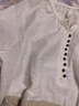 范思藍恩圓領(lǐng)慵懶感襯衫夏裝七分袖肌理撞色棉麻襯衣24FS12211 米色 XS 曬單實(shí)拍圖