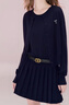 三彩2025冬季新款針織套裝毛衫外套連衣裙短裙女 藏青色 XL 170/92A 曬單實(shí)拍圖