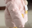 巴拉巴拉童裝兒童羽絨服男女童外套冬裝2025新款嬰兒衣服保暖加厚泡芙羽絨 粉色萌兔60334-白鴨絨 100 （充絨量83g 適合2-3歲） 曬單實(shí)拍圖