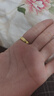 中銀億金錘紋黃金戒指女男足金古法對戒求結婚生日情人節禮物送女友老婆 足金祥云錘紋戒指女款 金重約4g 曬單實(shí)拍圖