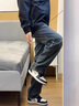 班尼路S&K系列美式復古牛仔褲男春秋季直筒闊腿褲大碼寬松休閑長(cháng)褲子 復古藍 M 曬單實(shí)拍圖